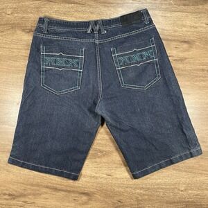 MOST Official Seven Mens 38 Y2K Dark Wash Denim Jeans Hip Hop Skater Baggy Jorts